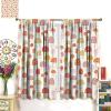Cartoon Cute Mushroom Curtain Pink Yellow Country Hand Drawn Mushroom Plant Curtains for Kids Room Bedroom Living Room Decor 63" W X 63" L view 3