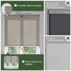 PQRSHADE Light Filter Window Shades Pull Down for Indoor, Custom Door Blinds Window up and Down Roller Blinds with Thermal Insulated for Home Bedroom Office Easy to Install(24.5" W x 56" H) L-Brown view 3