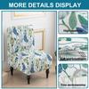CACXKEP Armless Accent Slipper Chair Cover Slipcover Stretch Spandex Printed Removable Non-Slip Cover for Accent Chair Without Arms Printed Accent Chair Cover,D,2 view 3