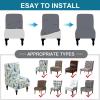 CACXKEP Armless Accent Slipper Chair Cover Slipcover Stretch Spandex Printed Removable Non-Slip Cover for Accent Chair Without Arms Printed Accent Chair Cover,D,2 view 4