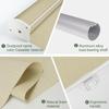 PQRSHADE Light Filter Window Shades Pull Down for Indoor, Custom Door Blinds Window up and Down Roller Blinds with Thermal Insulated for Home Bedroom Office Easy to Install(25" W x 48" H) Beige view 2