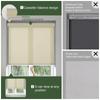 PQRSHADE Light Filter Window Shades Pull Down for Indoor, Custom Door Blinds Window up and Down Roller Blinds with Thermal Insulated for Home Bedroom Office Easy to Install(25" W x 48" H) Beige view 3