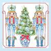 IHR Ideal Home Range Christmas Nutcracker Napkins Rosanne Beck - Disposable 3-Ply Paper Party Napkin Pack, Lunch Size 6.5" x 6.5", Blue Nutcrackers, 20-Count view 1