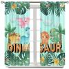 SENRUEGT Dinosaur Kids Curtains,Cute Dino Carton Funny Animal Boys Window Drapery Treatment for Bedroom Living Room,Forest Woodland Wildlife Curtains 52"" W X 84"" L view 3