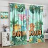 SENRUEGT Dinosaur Kids Curtains,Cute Dino Carton Funny Animal Boys Window Drapery Treatment for Bedroom Living Room,Forest Woodland Wildlife Curtains 52"" W X 84"" L view 4
