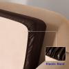 Huierxun 100% Waterproof PU Leather Couch Cushion Cover for 4 Seaters Soft Individual Replacement Sofa Seat Slipcover Patio Stretch Furniture Protector with Elastic Bottom(Dark Coffee,X-Large) view 4