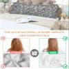 T&H XHome Satin Pillowcase for Hair and Skin, Body Pillow Cases Farmhouse Botanical Gray Leaves Pattern Super Soft Bed Pillow Pillowcases Wrinkle Resistant with Hidden Zipper 20"x54" view 4