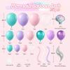 138Pcs Mermaid Balloon Arch, Pink Purple Blue Mermaid Birthday Party Decorations with Shell Tail Balloons for Birthday Under the Sea Party Baby Shower Decorations view 2