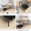 BLPOTA Shoe Rack shoes organizer Shoe Rack Simple Wrought Iron Shoe Shelf Shoe Storage Rack, Used in Entryway Bedroom Living Room Shoe Cabinet Balcnoy Multi-layer Shoe Organizer shoes cabinet (B) view 4