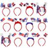 BBPOOL 4th of July Headband 12pcs Patriotic Headbands Uncle Sam Hat USA Flag Headbands for Independence Day Party Favors Fourth of July Party Accessories view 1