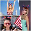 BBPOOL 4th of July Headband 12pcs Patriotic Headbands Uncle Sam Hat USA Flag Headbands for Independence Day Party Favors Fourth of July Party Accessories view 4