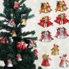 CCERQWZ 4/1Pcs Christmas Bell Pendants Glitter Golden Bow Xmas Tree Hanging Ornaments Kids Gift for Home Xmas New Year Party Decoration (Size : White-C(1Pc)) view 4