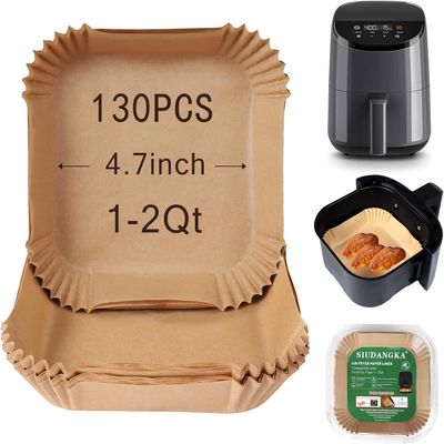 Small Air Fryer Liners Disposable Compatible with COSORI 2.1 Qt Air Fryer, 130 PCS Mini Air Fryer Liners Parchment Paper Baking Sheet for COSORI 2.1 Qt Accessories