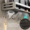 ANNBKA Shower Shelf Racks Bathroom Storage Rack, No Drilling Bathroom Organizers, Wall Mounted Wall Storage Rack Shower Caddy (Size : 50CM with Rod) view 3
