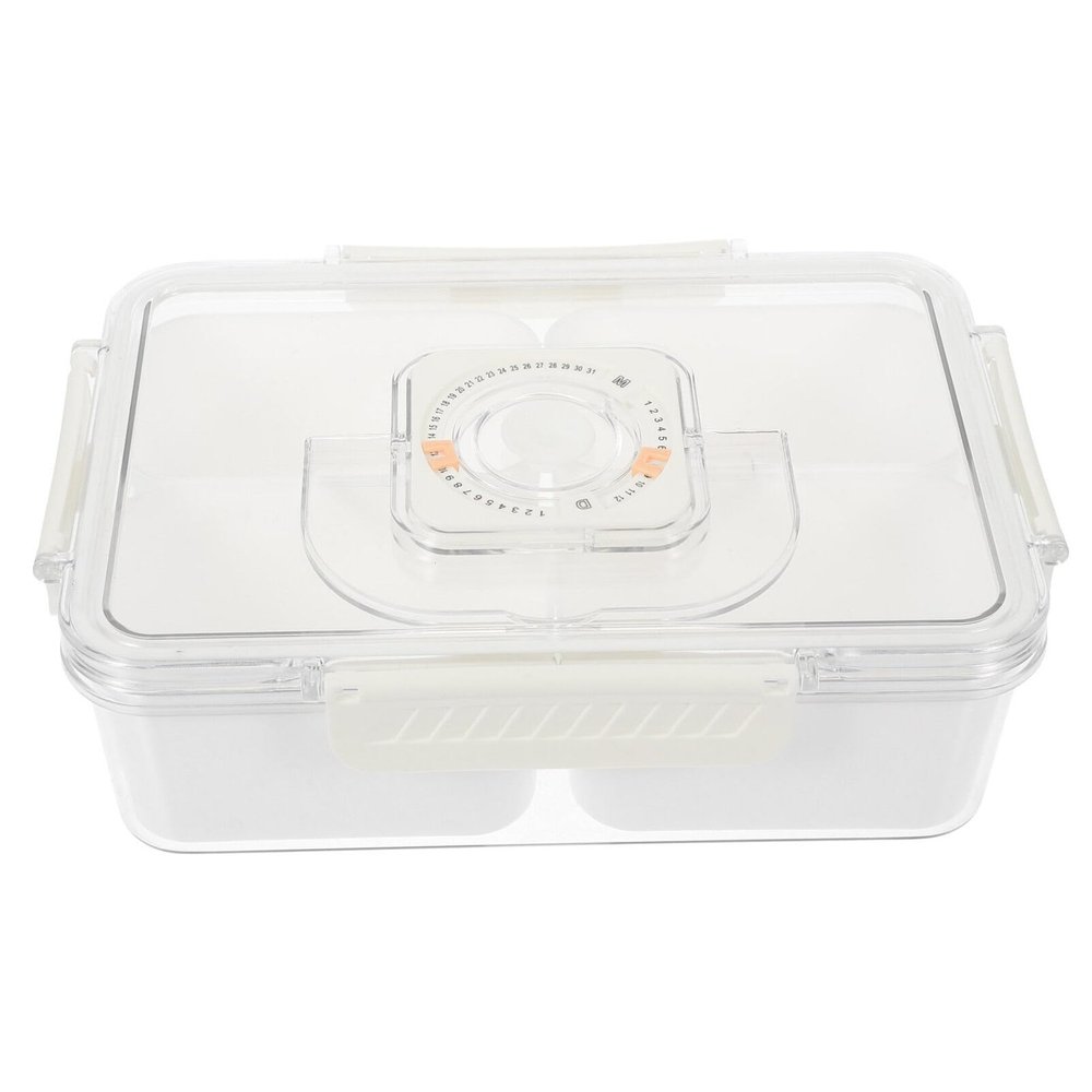 VOSAREA Compact Spice Organizer Box Design Divided Condiment Holder for Kitchen and Camping Reusable Plastic Seasoning Container Space-saving Storage