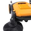 AOOCHU Outdoor Hand Push Sweeper, 41'' Walk-Behind Sweeper Street Pavement Sweeping Broom Floor Road Brush Cleaner with Adjustable Handle for Hotels, Roads, Driveways, 55L view 2
