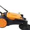 AOOCHU Outdoor Hand Push Sweeper, 41'' Walk-Behind Sweeper Street Pavement Sweeping Broom Floor Road Brush Cleaner with Adjustable Handle for Hotels, Roads, Driveways, 55L view 3