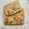 11"x14" Dinosaur Cooking Pancakes Bamboo Cutting Board view 2