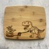 11"x14" Dinosaur Cooking Pancakes Bamboo Cutting Board view 4