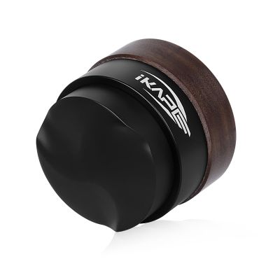 IKAPE 58MM Coffee Distributor, New Wooden Handle Design, Gravity Adaptive Espresso Distributor Fits All 58.35MM Espresso Portafilter, Compatible with 58.35MM Rancilio Bottomless Portafilter