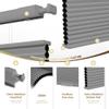 HOTSOON No Drill No Tools Blackout Cellular Shades Top Down Bottom Up Cordless Window Blinds Easy to Install Honeycomb Blinds for Indoor Windows,Bedroom,Blackout Light Gray,37" W x 44" H view 2