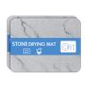 2PCS Quick Dry Stone Drying Mat for Kitchen Counter Stone Dish Drying Mats Water-Absorbent Diatomaceous for Cups Dishes Bottles Multiple Usage L16" x W12" Light Gray-Marble view 1