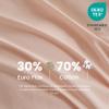 BISELINA French Linen Duvet Cover Set 2pcs with Hidden Zipper Closure Natural Flax Cotton Blend Solid Color Soft Breathable Luxury Farmhouse Bedding - Twin Size, Pale Pink view 2