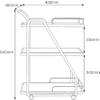 HAOKAZLBR Bar Serving Cart for Hotel Luxury Restaurant, Mini Bar Trolley Bar Cart Camping Trolley Drinks Cart Made of Metal and Tempered Glass Cream Sideboard Tea Trolleys for Kitchen, Home, Office view 3