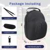 Anguu Hat Travel Case, Hard Hat Carrier Organizer with Clip & Glasses Storage, Holds 6 Baseball Caps for Home/Travel - Black view 2