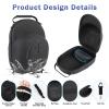 Anguu Hat Travel Case, Hard Hat Carrier Organizer with Clip & Glasses Storage, Holds 6 Baseball Caps for Home/Travel - Black view 4