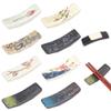 beinkmake 8Pcs Japanese Style Chopstick Rest Ceramic Chopstick Holder for Dinner Spoons Forks Paint Brushes Table Decoration view 1