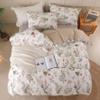 OAITE Duvet Cover King Size - 100% Cotton Comforter Cover Floral Duvet Cover Sets 3-PC, Breathable Duvet Cover with Zipper Closure & Corner Ties view 2