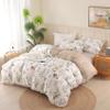OAITE Duvet Cover King Size - 100% Cotton Comforter Cover Floral Duvet Cover Sets 3-PC, Breathable Duvet Cover with Zipper Closure & Corner Ties view 3