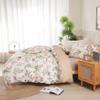 OAITE Duvet Cover King Size - 100% Cotton Comforter Cover Floral Duvet Cover Sets 3-PC, Breathable Duvet Cover with Zipper Closure & Corner Ties view 4