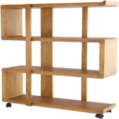 Bar Serving Cart for Hotel Luxury Restaurant, Serving Trolley Kitchen Trolley Storage Trolley 3/4 Tier Solid Wood Movable Shelf Wine Trolley Tea Trolley Black-4 Layers ( Color : Black , Size : 3 layer