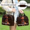 ZOUTAIRONG Custom Name American Boys Basketball Lunch Box for Kids Thermal Insulation Lunch Bag Reusable Lunch Box Container with Shoulder Strap Sturdy Handle for Age 6 7 8 9 10 11 12 Year Old School view 3