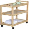 Bar Serving Cart for Hotel Luxury Restaurant, 3 Tier Utility Cart with Wheels Kitchen Island Trolley, Bathroom Garage Solid wood Storage Shelves, Wine Tea Dining Cart, for Hotels Home Use ( Color : B view 1
