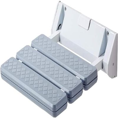 Wall Mounted Folding Shower Seat,Folding Shower Stool Bathroom Shower Bench Seat for Elderly -Grey