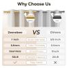 Zeerobee Curtain Rods for Windows 32 to 168, Brushed Gold Curtain Rod, Adjustable 1 Inch Heavy Duty Outdoor/Indoor Modern Drapery Pole, 32"-168" view 4
