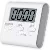 Toguma Square Timer Small Digital Kitchen Timers Magnetic Countdown Timer for Cooking Digital Stopwatch with Loud Alarm for Baking Exercise (White) view 1