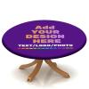 DZASDIYM Custom Round Fitted Tablecloth with Your Photo, Personalized Elastic Edge Table Cover, for Holiday Dinner Parties Special Occasions Indigo Fit for 60" Table view 1