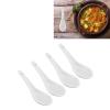 4pcs Soup Spoon,Porcelain Tablespoon Longs Handle Easy to Hold Noodle Soup Spoons Non Slip Bottom for Kitchen Hotel Restaurant view 4
