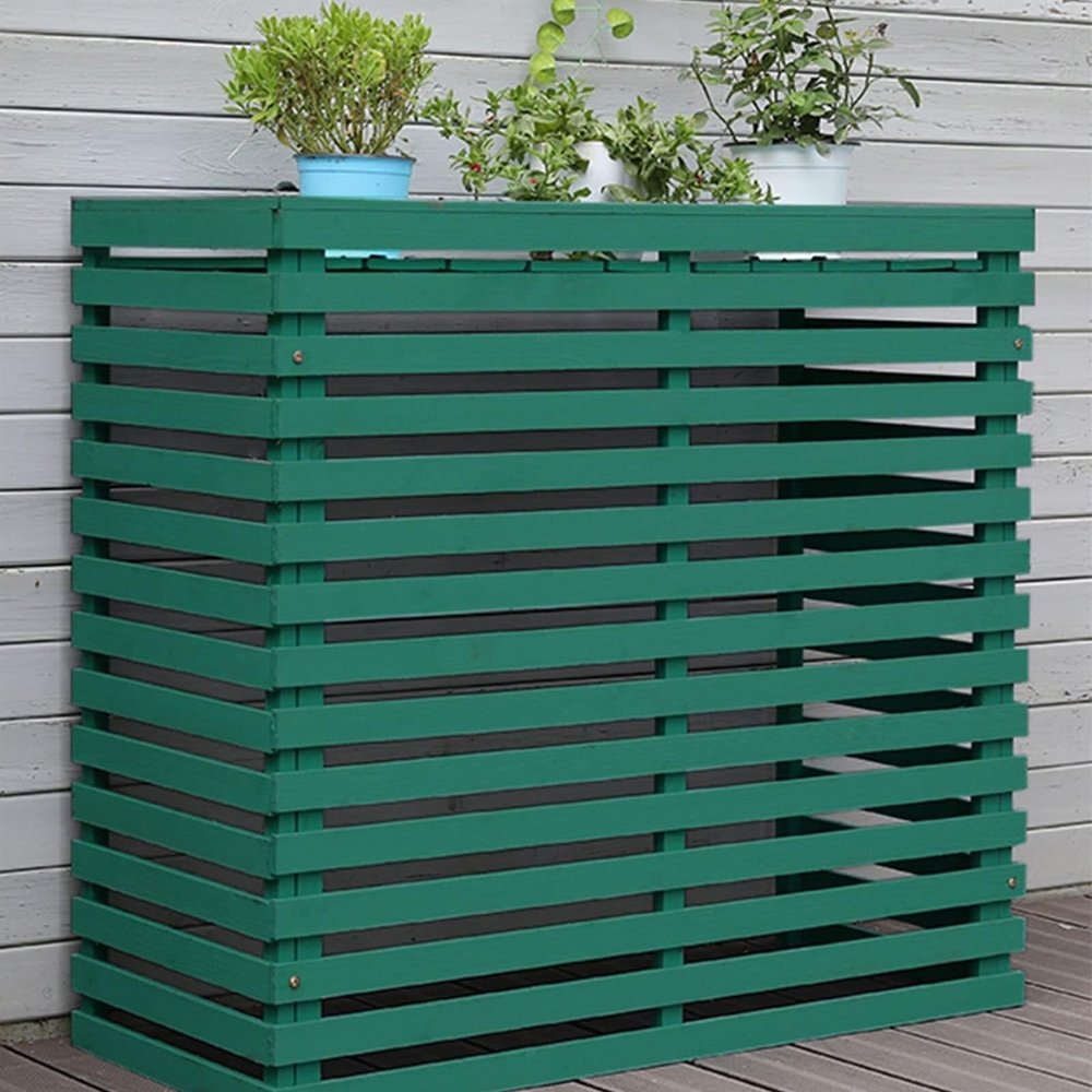 Outdoor Unit Mini Split air Conditioner Cover, Protective Cover for air Conditioner, Outdoor Wooden air Conditioner, Fence to Hide air Conditioner, Suitable for Outdoor air Conditioning Unit Racks ( C