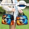 ZOUTAIRONG Insulated Lunch Bag for Kids Fire Ice Football Boy Girl Polyester Lunchbox Tote Food Container Cooler Boxes for School Picnic Travel Reusable Lunch Tote Bag Organizer for Kids School Travel view 3