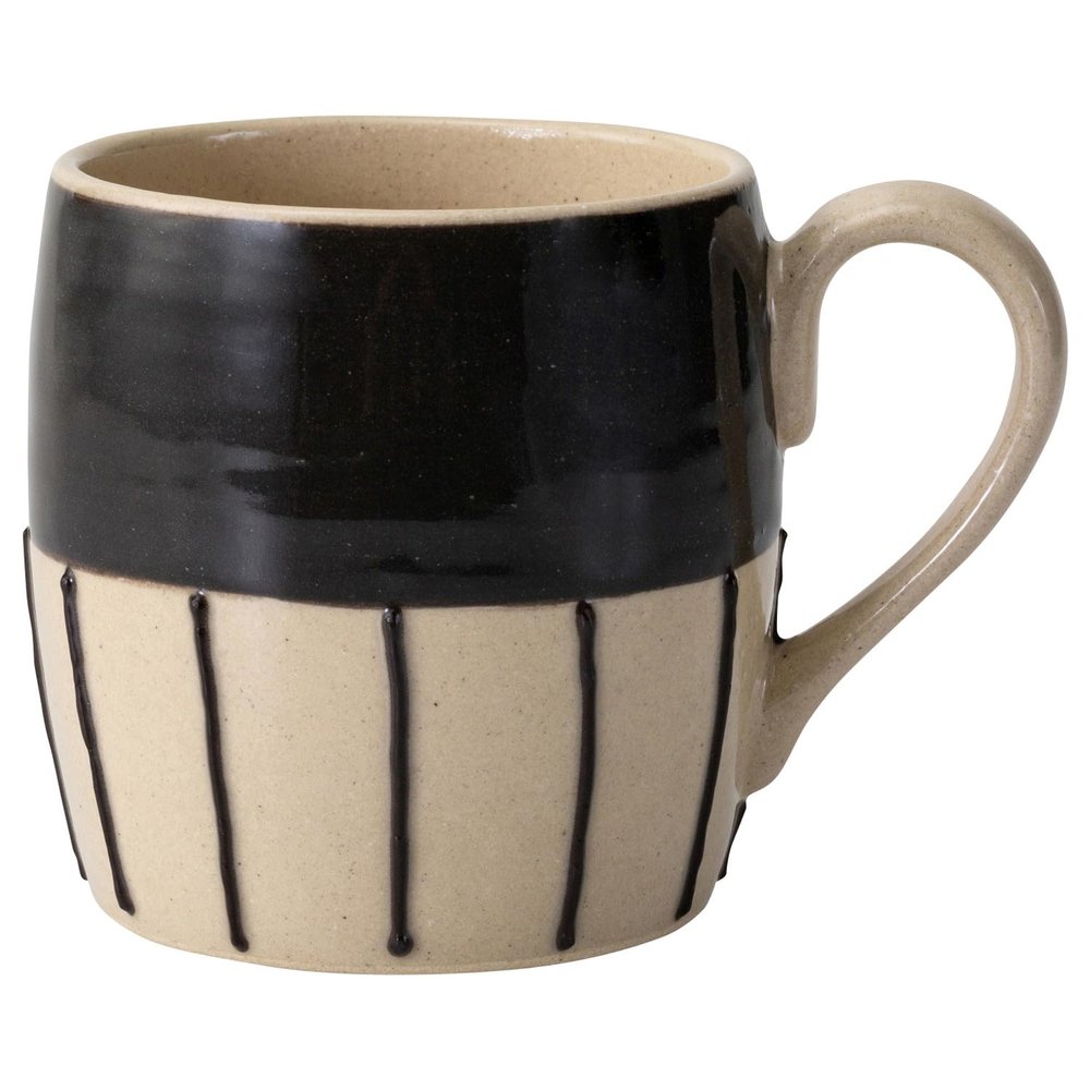 (Saikaitoki) Saikai Pottery Hasamiyaki Mug Cup Capacity: Approx. 10.1 fl oz (300 ml) Engobe Black 25243