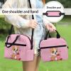 ZOUTAIRONG Strawberry Fox Lunch Bag Large Capacity Lunch Box Grease Proofing Lunch Box Container with Removable Strap Keep Foof Longer for Magic Princess School Picnic view 3