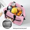 ZOUTAIRONG Strawberry Fox Lunch Bag Large Capacity Lunch Box Grease Proofing Lunch Box Container with Removable Strap Keep Foof Longer for Magic Princess School Picnic view 4