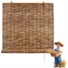 46 48 50 56 60 66 72 Inch Wide Cordless Bamboo Shades for Outdoor Windows Home Natural Bamboo Roller Curtain Patio Bamboo Roll Up Drape Interior Bamboo Privacy Waterproof Blinds Easy Installation (Ca view 1