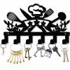 CREATCABIN Kitchen Tool Key Holder for Wall Mounted Hook Key Hangers with 6 Hooks Metal Key Hanging Organizer Rack Wall Decorative Hook for Bag Clothes Entryway Front Door Hallway 10.6x6.3Inch view 1
