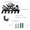 CREATCABIN Kitchen Tool Key Holder for Wall Mounted Hook Key Hangers with 6 Hooks Metal Key Hanging Organizer Rack Wall Decorative Hook for Bag Clothes Entryway Front Door Hallway 10.6x6.3Inch view 2